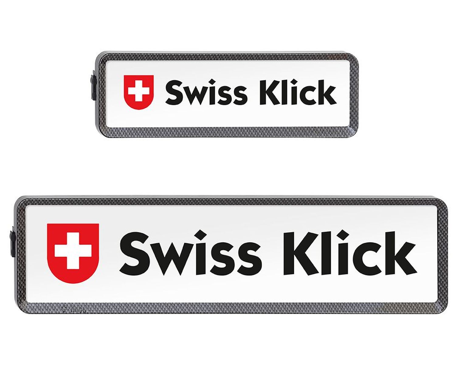 SwissKlick Nummernrahmen-Set carbon, 30 נ8 cm/50 נ11 cm