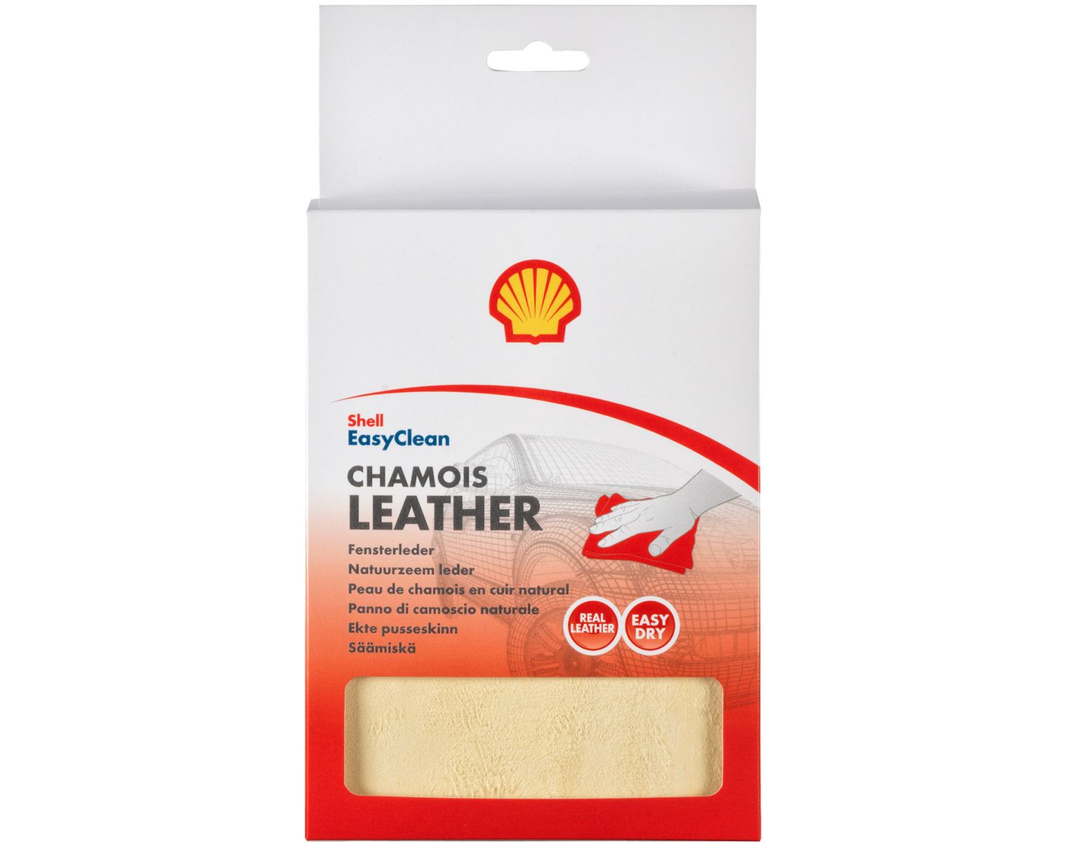 SHELL Auto-Fenster-Leder, natur