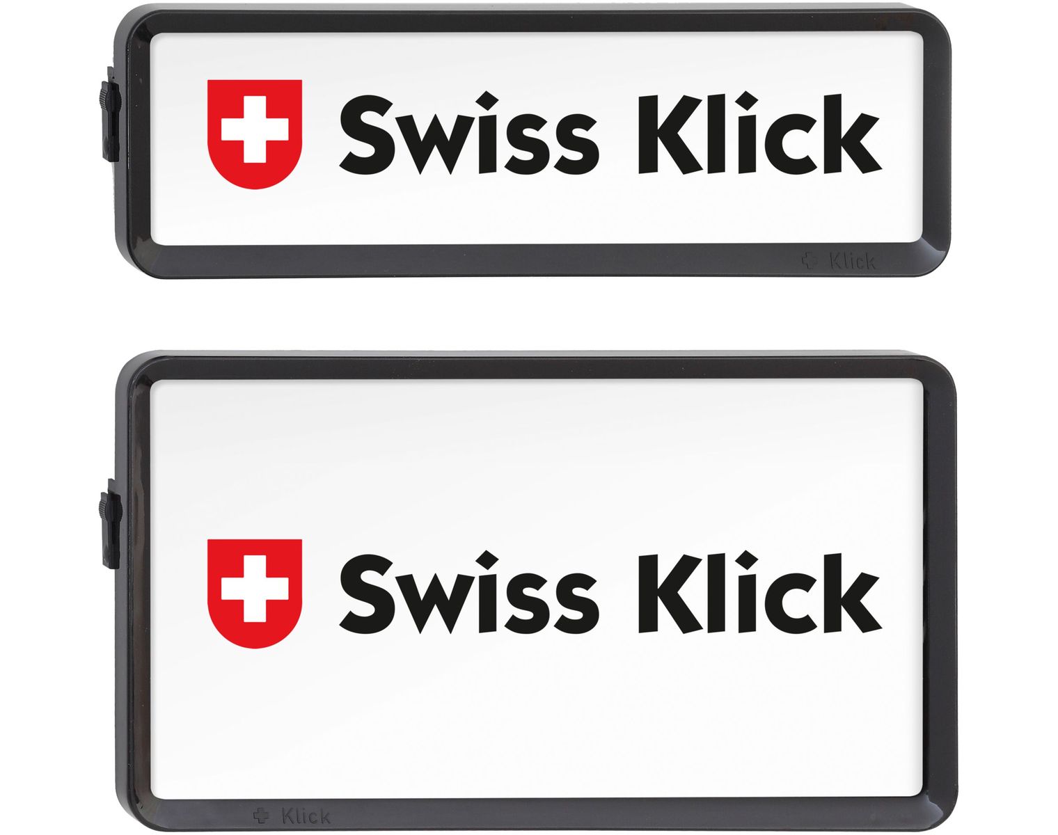 SwissKlick Nummernrahmen-Set schwarz, 30 נ8 cm/30 נ16 cm
