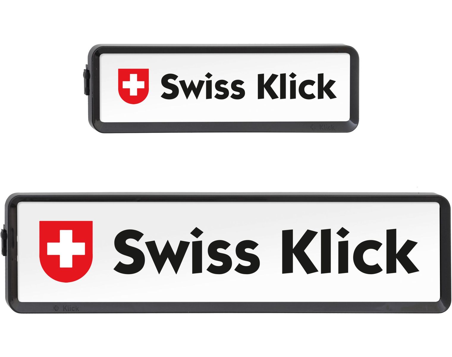 SwissKlick Nummernrahmen-Set schwarz, 30 נ8 cm/50 נ11 cm
