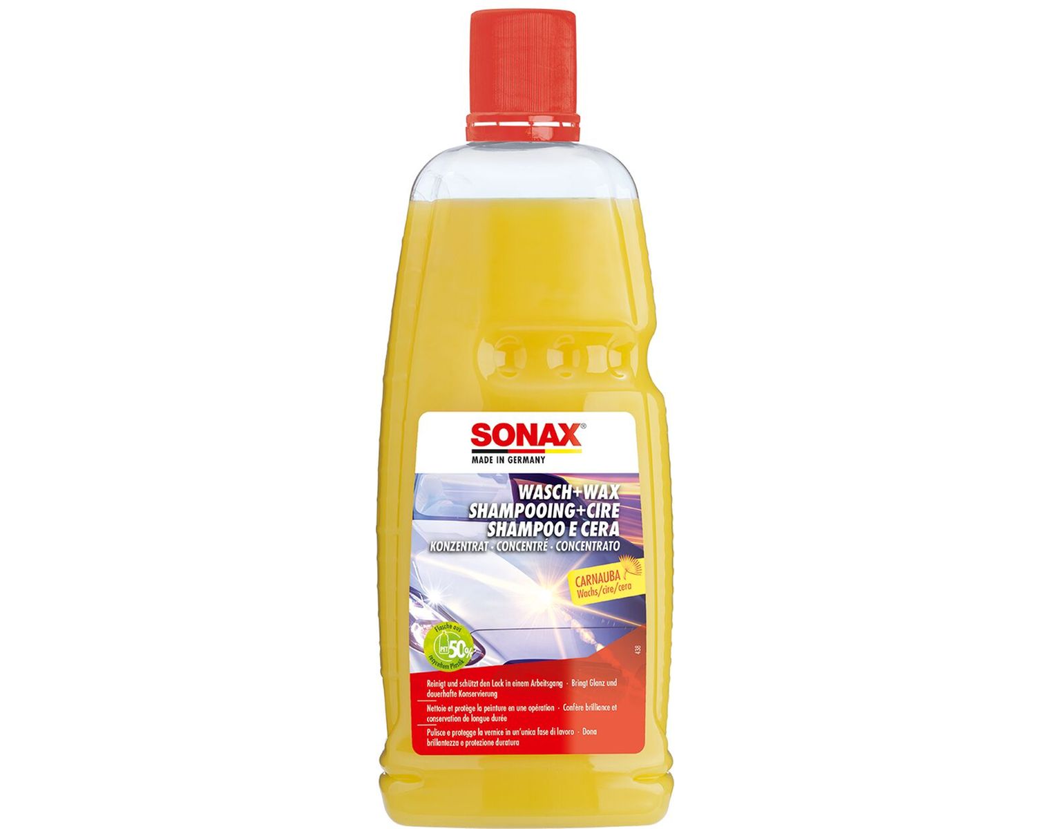 SONAX Carnauba Wasch + Wax, Flasche à 1 Liter