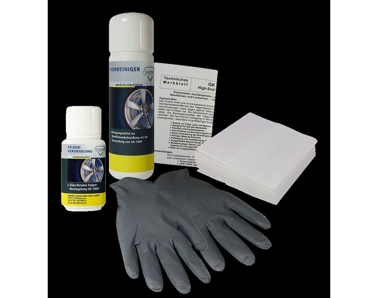 CARTEC Felgen-Versiegelung aus Glaskeramik, GK-1800, 1 Set